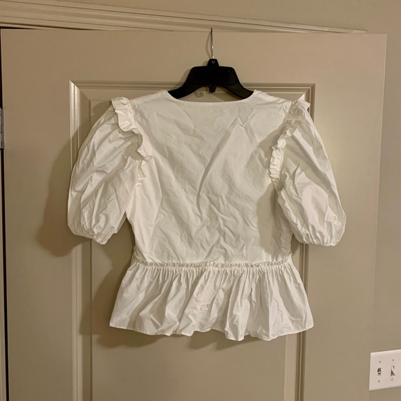 English Factory White Puff Sleeve Blouse - Picture 2 of 3